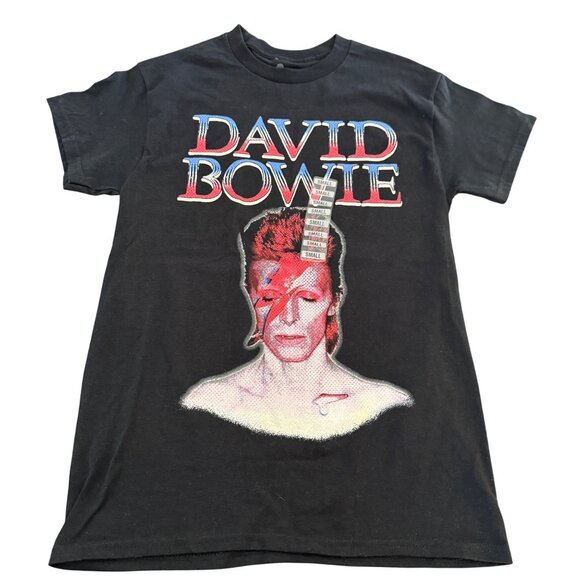 Bowie Tops - David Bowie Official Edition 100% Cotton Black SS T-Shirt, Size S NWT